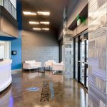 Bluehost Lobby Remodel - Metal-Wrapped Columns